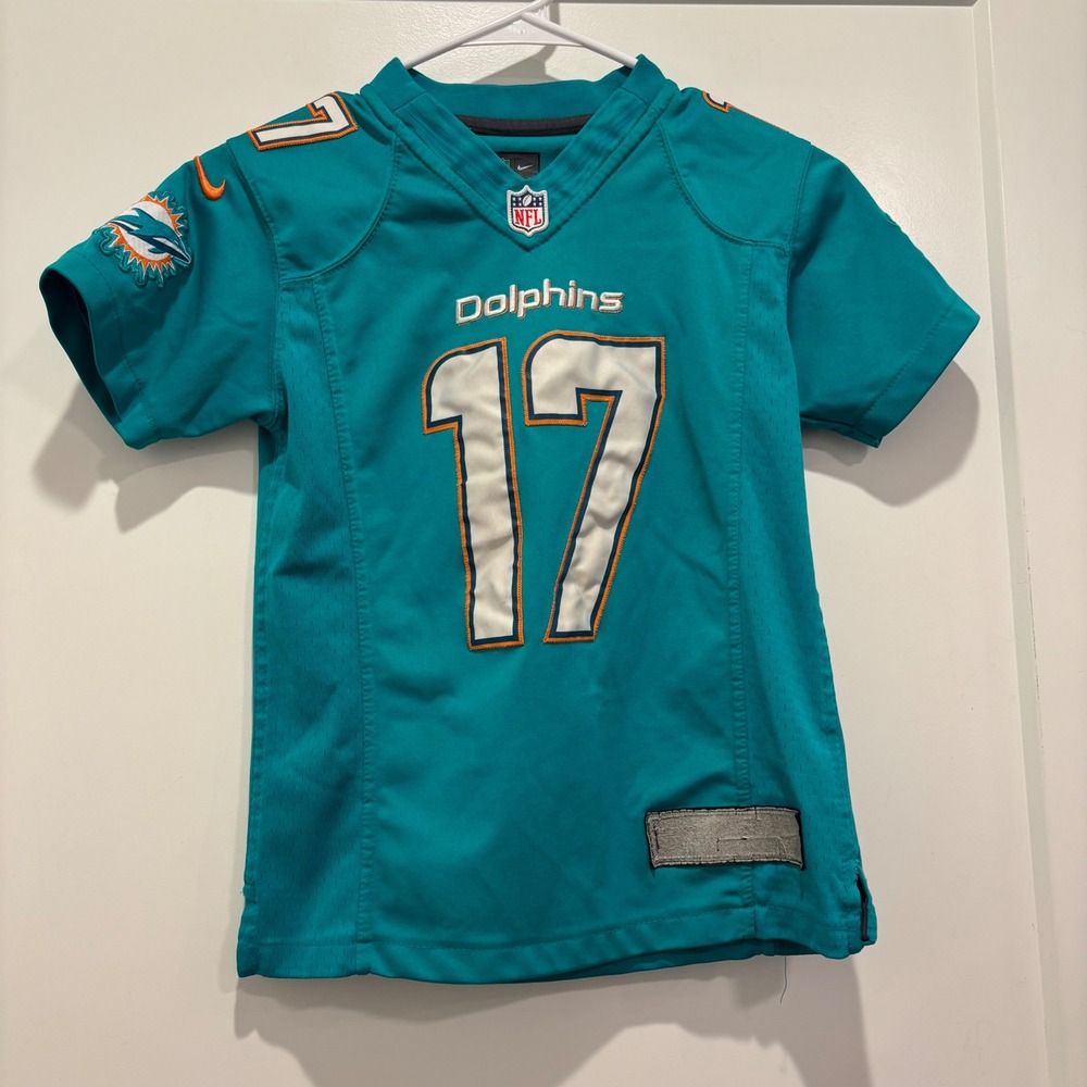 Nike Miami Dolphins Ryan Tannehill 17 NFL Jersey Kids Small Aqua Blue